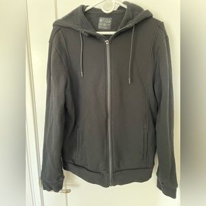 Figs medium zip up hoodie black